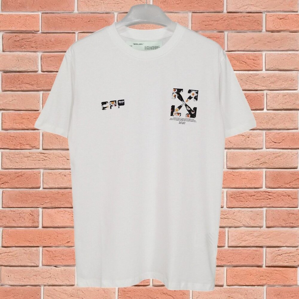 Off-White Crew Neck Short Sleeve White